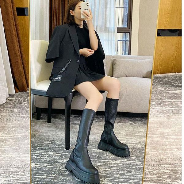 boots women leather shoes winter high platform heels elasticity motorcycles black goth women's knee
boots women leather shoes winter high platform heels elasticity motorcycles black goth women's knee