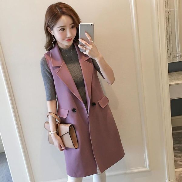 long suit vest women casual slim sleeveless suit jacket female blazer vest coat waistcoat office lady elegant jacket q16271, Black;white
long suit vest women casual slim sleeveless suit jacket female blazer vest coat waistcoat office lady elegant jacket q16271, Black;white