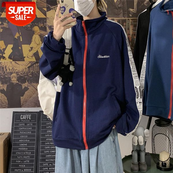 cardigan sweater male hong kong style loose student stand-up collar jacket korean trend sports clothes #nm37, Black
cardigan sweater male hong kong style loose student stand-up collar jacket korean trend sports clothes #nm37, Black