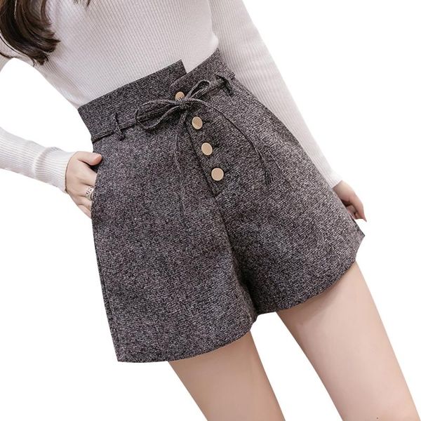 women's shorts irregular woolen women high waist loose korean lace up autumn winter wide leg outerwear womens bottom booty, White;black
women's shorts irregular woolen women high waist loose korean lace up autumn winter wide leg outerwear womens bottom booty, White;black
