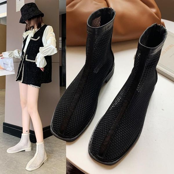 boots 2021 round toe zipper mesh hollow out breathable candy color single women cool spring summer fashion 35-40, Black
boots 2021 round toe zipper mesh hollow out breathable candy color single women cool spring summer fashion 35-40, Black