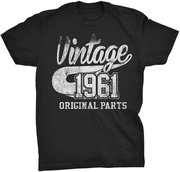 men's t-shirts 60th birthday shirt for men - vintage 1961 original parts distressed, White;black
men's t-shirts 60th birthday shirt for men - vintage 1961 original parts distressed, White;black