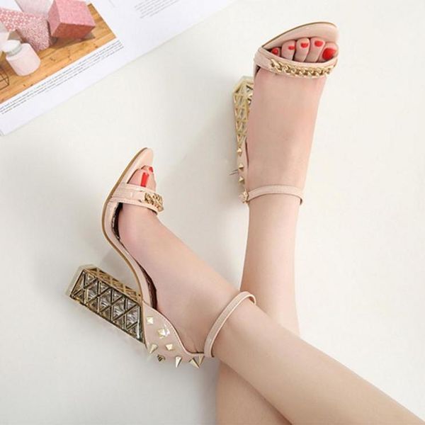 sandals high-heeled women's buckle 34-40 annual crystal heel thick size shoes, Black
sandals high-heeled women's buckle 34-40 annual crystal heel thick size shoes, Black