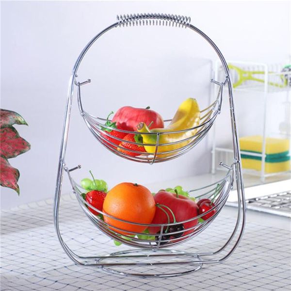 storage baskets european style iron fruit basket, living room double layer drain rack kitchen accessory
storage baskets european style iron fruit basket, living room double layer drain rack kitchen accessory