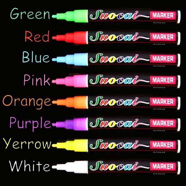 highlighters 8colors highlighter 3mm 6mm fluorescent liquid chalk art marker pens painting gift stationery school office supplies, Black;red
highlighters 8colors highlighter 3mm 6mm fluorescent liquid chalk art marker pens painting gift stationery school office supplies, Black;red