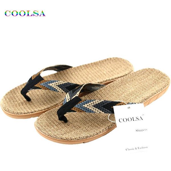 slippers summer men linen flip flop striped ribbon sandals flat eva non-slip slides home slipper man casual straw beach shoes, Black
slippers summer men linen flip flop striped ribbon sandals flat eva non-slip slides home slipper man casual straw beach shoes, Black