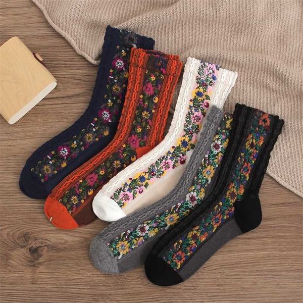 ca080 5pairs/pack vintage ethnic flower cotton socks autumn winter women socks colorful special comfortable casual socks 211221, Black;white
ca080 5pairs/pack vintage ethnic flower cotton socks autumn winter women socks colorful special comfortable casual socks 211221, Black;white