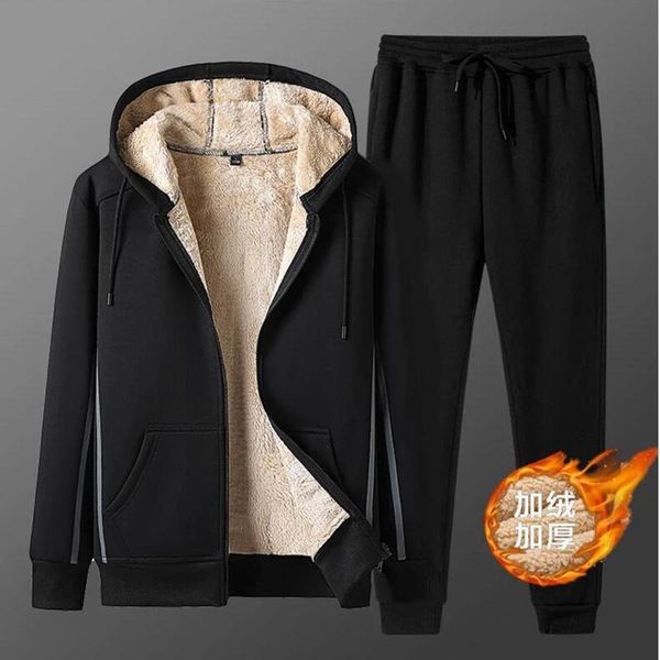 jogging clothing warm sport suit men 2 pieces/set winter sportsuit 2021 thermal hoodies sets fleece tracksuit windproof gym run sportswear, Black;red
jogging clothing warm sport suit men 2 pieces/set winter sportsuit 2021 thermal hoodies sets fleece tracksuit windproof gym run sportswear, Black;red