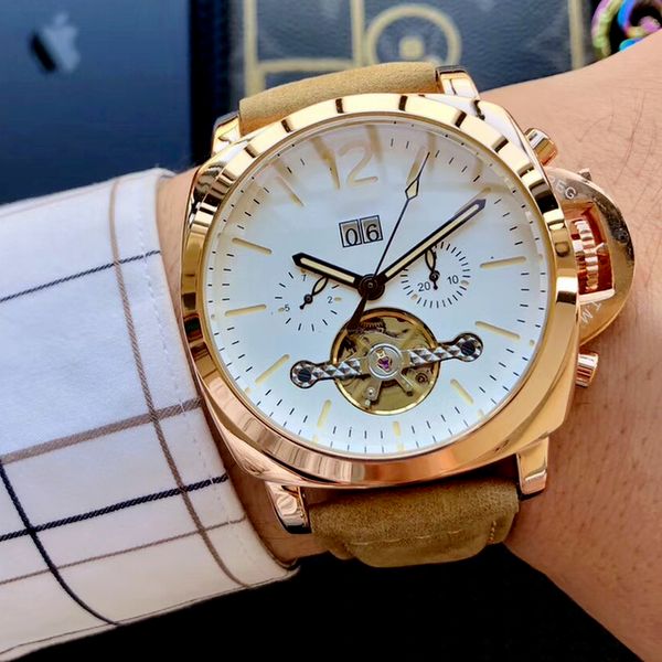 4-4mens watches gold dial automatic mechanical classical style leather strap dress designer military de luxe watch reloj lujo luxury, Slivery;brown
4-4mens watches gold dial automatic mechanical classical style leather strap dress designer military de luxe watch reloj lujo luxury, Slivery;brown