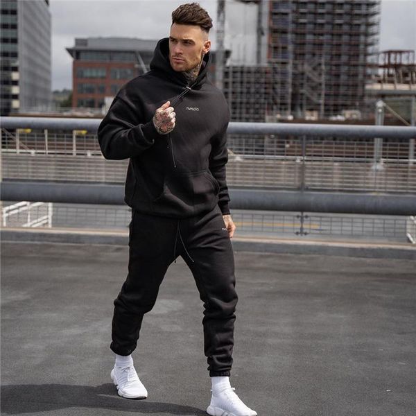 men's tracksuits autumn brand tracksuit fashion running sportswear two piece sets cotton thick hoodies+men sport suits sweatshirt, Gray
men's tracksuits autumn brand tracksuit fashion running sportswear two piece sets cotton thick hoodies+men sport suits sweatshirt, Gray