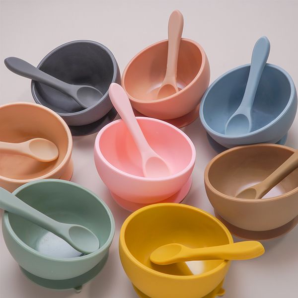 Silicone Feeding Tableware Set Toddler Plate And Spoon Spill-Proof Solid 45 Bevel Design Baby Sucker Bowl.
Silicone Feeding Tableware Set Toddler Plate And Spoon Spill-Proof Solid 45 Bevel Design Baby Sucker Bowl.