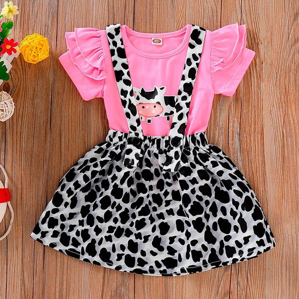 clothing sets animal t-shirt+polka dot dairy cow print suspender skirt set born baby short sleeve leopard dress suit, White
clothing sets animal t-shirt+polka dot dairy cow print suspender skirt set born baby short sleeve leopard dress suit, White