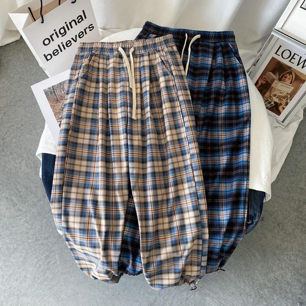 men's pants vintage 9 colours men jogging plaid causal long women streetwear 2021 fashion man straight harem oversized 4xl, Black
men's pants vintage 9 colours men jogging plaid causal long women streetwear 2021 fashion man straight harem oversized 4xl, Black