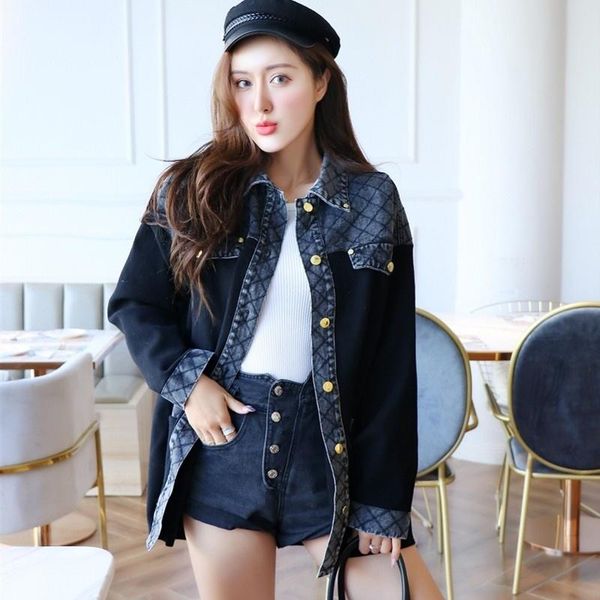 women's jackets women autumn fashion oversized patchwork plaid denim jacket loose fit knitwear high street bf style outerwear coats, Black;brown
women's jackets women autumn fashion oversized patchwork plaid denim jacket loose fit knitwear high street bf style outerwear coats, Black;brown