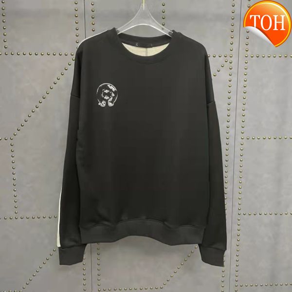 2021 autumn new ch + color contrast foam splicing sweater casual fashion men's and women's same street style, Black
2021 autumn new ch + color contrast foam splicing sweater casual fashion men's and women's same street style, Black