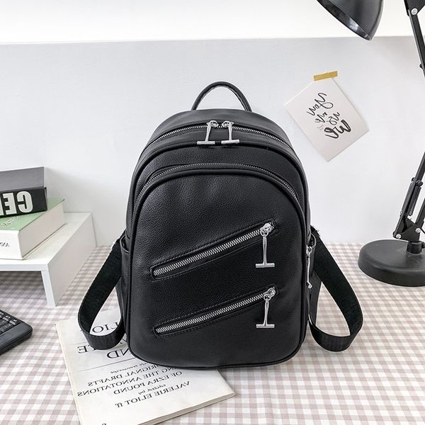 double shoulder bag women 2021 new double zipper women's backpack pu soft leather simple leisure outdoor travel
double shoulder bag women 2021 new double zipper women's backpack pu soft leather simple leisure outdoor travel