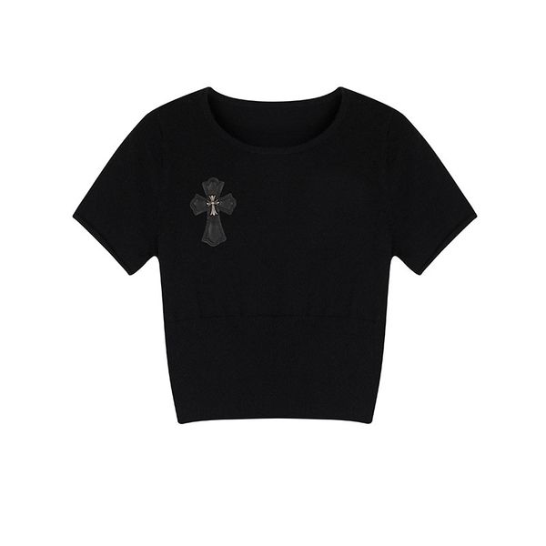 crosin cross leather label bottomed shirt women's 2021 summer slim thin white short sleeve knitted t-shirt fas brand 35vr
crosin cross leather label bottomed shirt women's 2021 summer slim thin white short sleeve knitted t-shirt fas brand 35vr