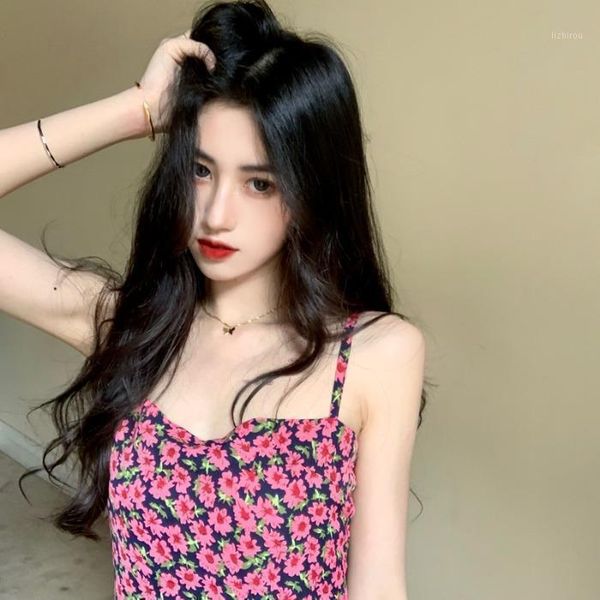 small retro floral suspender dress women's summer 2021 korean french slim a-line camisoles & tanks, Black;white
small retro floral suspender dress women's summer 2021 korean french slim a-line camisoles & tanks, Black;white