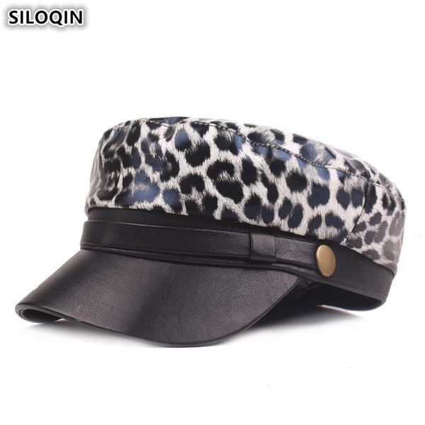 berets siloqin elegant women flat cap pu leather army military hats women's leopard print hat fashion trend brands snapback caps, Blue;gray
berets siloqin elegant women flat cap pu leather army military hats women's leopard print hat fashion trend brands snapback caps, Blue;gray
