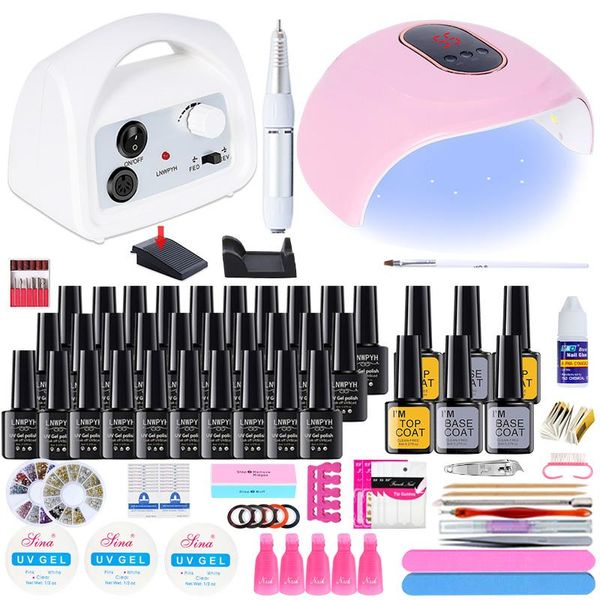 nail art kits set 24w uv led lamp for nails dryer 35000rpm drill machine 30/20pcs gel polish kit soak off varnish
nail art kits set 24w uv led lamp for nails dryer 35000rpm drill machine 30/20pcs gel polish kit soak off varnish