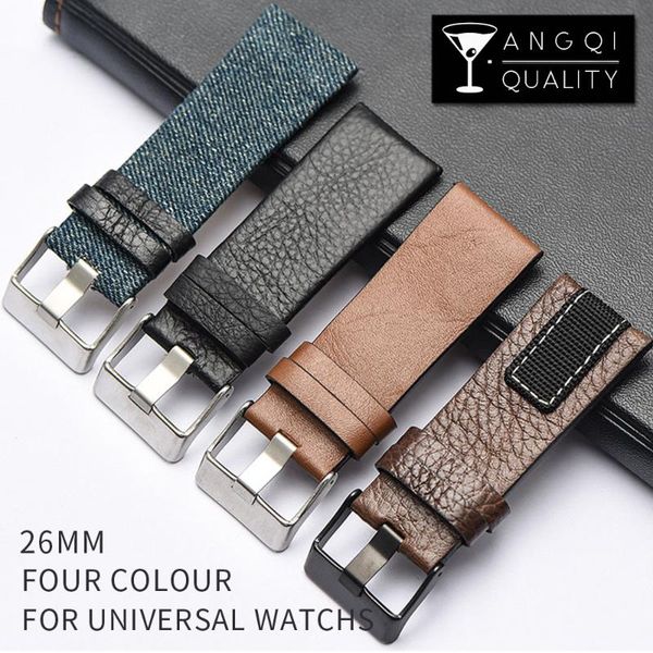 watch bands 26mm nylon leather universal watchband strap band for dz4318 dz4345 dz4354 man bracelet stitching stainless steel, Black;brown
watch bands 26mm nylon leather universal watchband strap band for dz4318 dz4345 dz4354 man bracelet stitching stainless steel, Black;brown