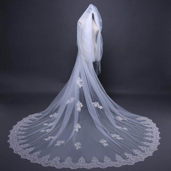 bridal veils wedding accessories 2021 appliques 3m tulle long cathedral veil with comb veu de noiva longo, Black
bridal veils wedding accessories 2021 appliques 3m tulle long cathedral veil with comb veu de noiva longo, Black