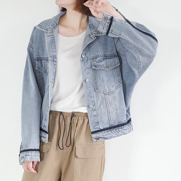 women's jackets 2021 women basic coat denim jacket autumn light blue bomber short long sleeve outwear elegant vintage loose jeans, Black;brown
women's jackets 2021 women basic coat denim jacket autumn light blue bomber short long sleeve outwear elegant vintage loose jeans, Black;brown