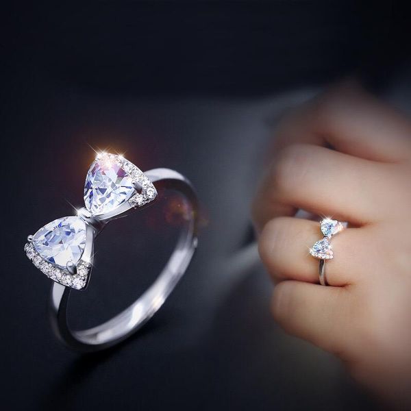 wedding rings fashion fine bowknot open finger ring inlay shiny crystal zircon unique luxury silvery jewelry for women statement party, Slivery;golden
wedding rings fashion fine bowknot open finger ring inlay shiny crystal zircon unique luxury silvery jewelry for women statement party, Slivery;golden