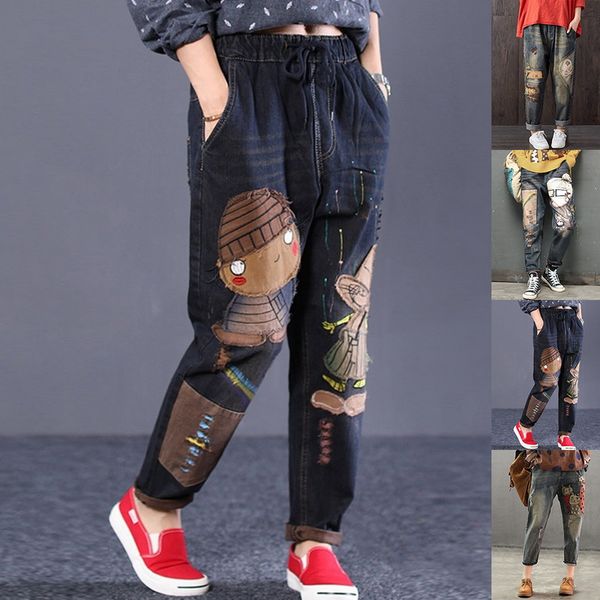 2021 new women spring fashion denim jeans brand vintage cartoon print female casual frayed pants with pockets straight trousers, Black;white
2021 new women spring fashion denim jeans brand vintage cartoon print female casual frayed pants with pockets straight trousers, Black;white
