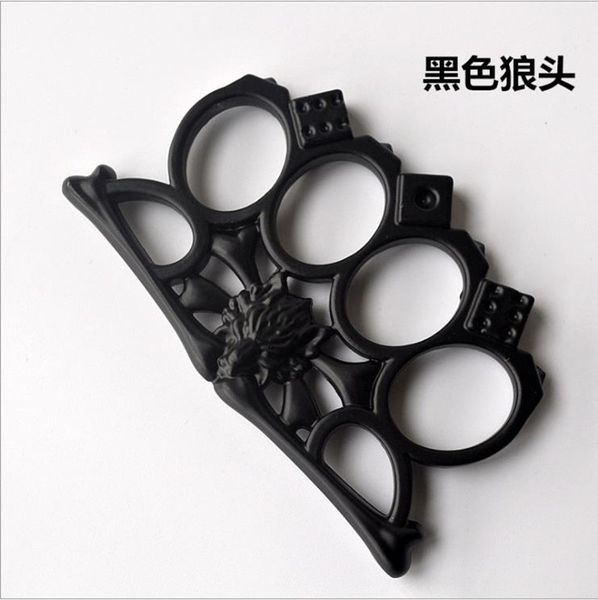 self-defense weapon black wolf head iron four-fingered tiger hand clasp fist clasp tiger finger martial arts glove hand support ring ring215
self-defense weapon black wolf head iron four-fingered tiger hand clasp fist clasp tiger finger martial arts glove hand support ring ring215