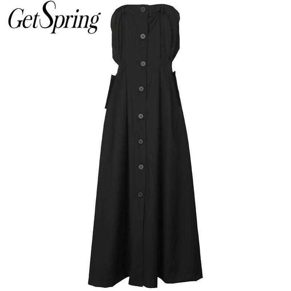 getspring women dress sleeveless split black dresses casual vintage long off shoulder fashion 210601, Black;gray
getspring women dress sleeveless split black dresses casual vintage long off shoulder fashion 210601, Black;gray
