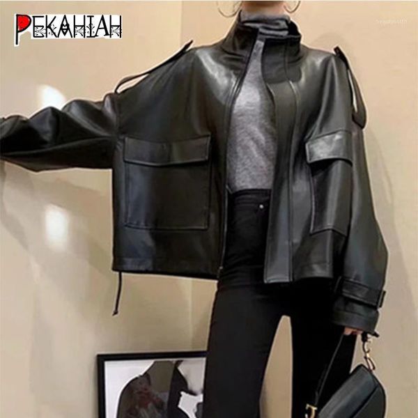 fashion slim pu jacket women eurpean style drawstring zipper pocket black famale outerwear chic women's leather & faux
fashion slim pu jacket women eurpean style drawstring zipper pocket black famale outerwear chic women's leather & faux