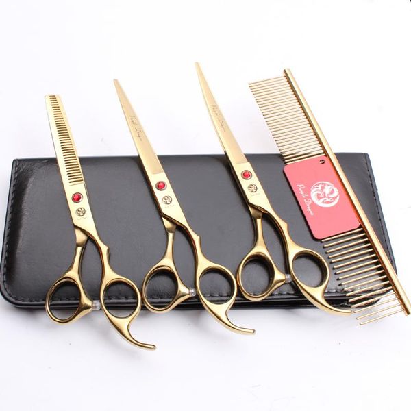 hair scissors z3003 4pcs set 7'' golden steel comb + cutting shears thinning +up curved professional pets suit
hair scissors z3003 4pcs set 7'' golden steel comb + cutting shears thinning +up curved professional pets suit