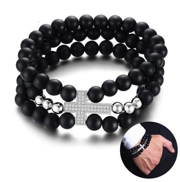 beaded, strands classic religious cross black stone beaded multilayer bracelet men's glamour rock party jewelry
beaded, strands classic religious cross black stone beaded multilayer bracelet men's glamour rock party jewelry