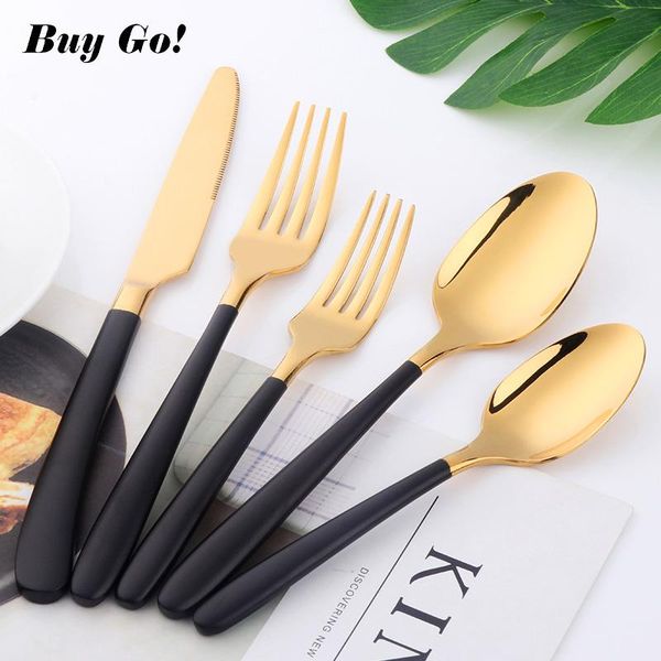 5x black gold flatware set forged 18/8 luxury cutlery set stainless steel utensils kitchen dinnerware knife fork spoon c284
5x black gold flatware set forged 18/8 luxury cutlery set stainless steel utensils kitchen dinnerware knife fork spoon c284