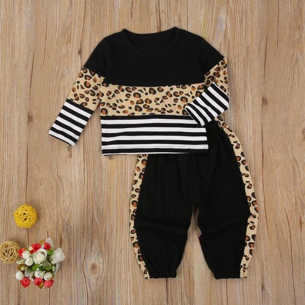 clothing sets 0-4y spring autumn outfits infant kids baby girls patched leopard print striped line sweater born pants casual set, White
clothing sets 0-4y spring autumn outfits infant kids baby girls patched leopard print striped line sweater born pants casual set, White