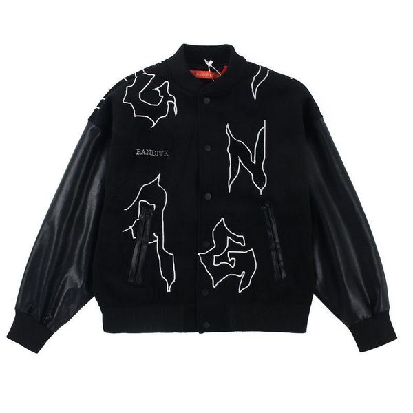 men's jackets baseball uniform men 2021 spring autumn american street varsity jacket embroidery rhinestones women bomber coats leather, Black;brown
men's jackets baseball uniform men 2021 spring autumn american street varsity jacket embroidery rhinestones women bomber coats leather, Black;brown