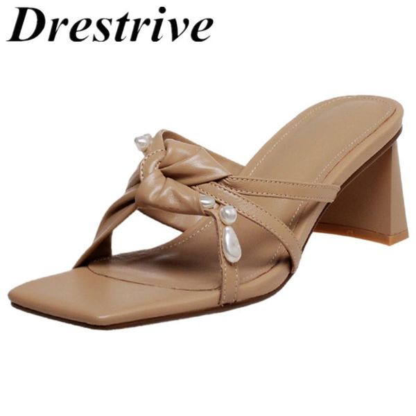 sandals drestrive women square toe cow leather 2021 summer fashion high heel shoes bead slippers knot beige full genuine, Black
sandals drestrive women square toe cow leather 2021 summer fashion high heel shoes bead slippers knot beige full genuine, Black