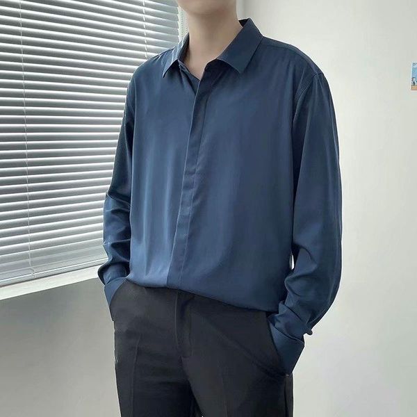 men's casual shirts menswear korean style fashion chic solid color lapel long sleeve shirt male tide autumn 2021, White;black
men's casual shirts menswear korean style fashion chic solid color lapel long sleeve shirt male tide autumn 2021, White;black