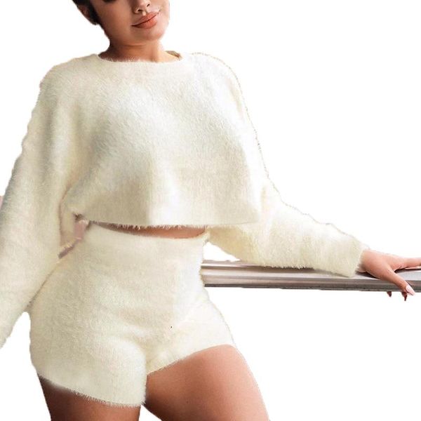 women's jumpsuits & rompers fashion streetwear 2 piece outfits white o-neck long sleeve crop elastic high waist slim hips plush shorts, Black;white
women's jumpsuits & rompers fashion streetwear 2 piece outfits white o-neck long sleeve crop elastic high waist slim hips plush shorts, Black;white
