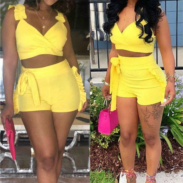two piece set 2021 summer women crop high waist shorts ruffles bow outfits ladies yellow slim matching clothes sets, Gray
two piece set 2021 summer women crop high waist shorts ruffles bow outfits ladies yellow slim matching clothes sets, Gray