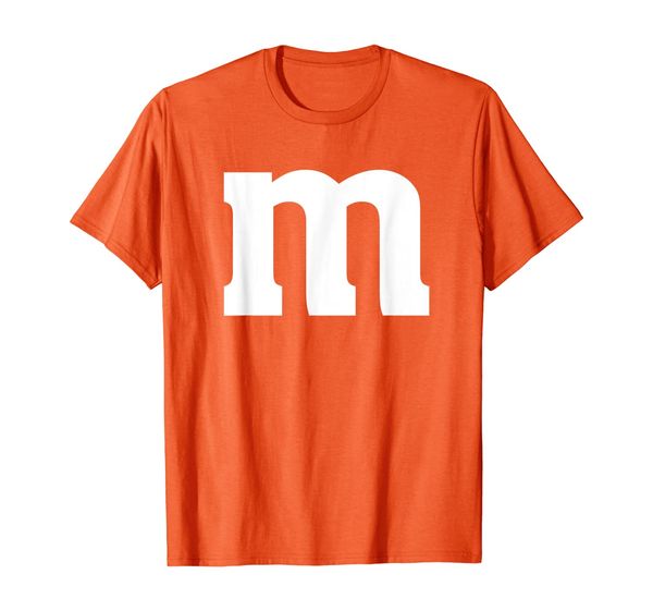 m letter lower case matching group alphabet t-shirt, White;black