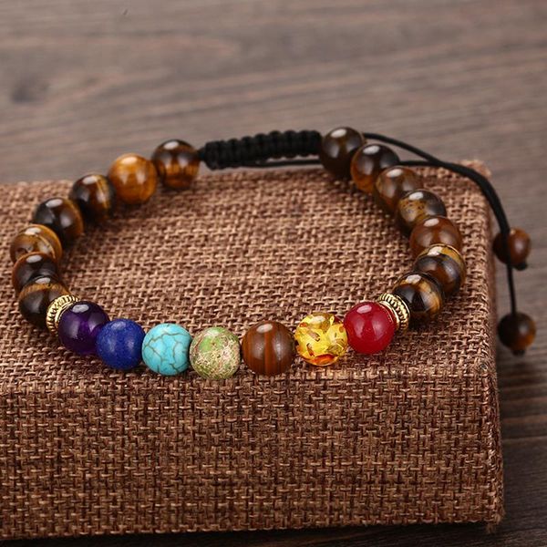 charm bracelets trendy braided string adjustable bracelet 7 chakra healing balance yoga braclet for men women reiki prayer natural stone bra, Golden;silver
charm bracelets trendy braided string adjustable bracelet 7 chakra healing balance yoga braclet for men women reiki prayer natural stone bra, Golden;silver