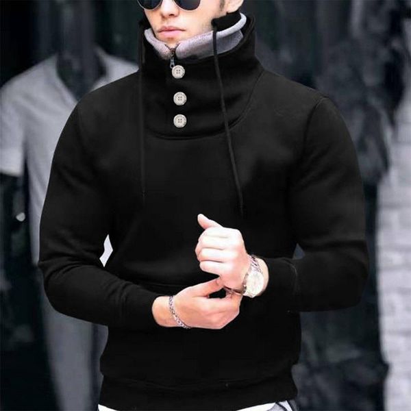 Men's Hoodies & Sweatshirts High Quality Fashion Winter Coat Solid Buttons Hoodie Scarf Casual Bomber Hooded Male Outwear, Black
Men's Hoodies & Sweatshirts High Quality Fashion Winter Coat Solid Buttons Hoodie Scarf Casual Bomber Hooded Male Outwear, Black