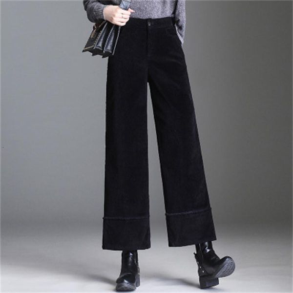 female wide-legged nine corduroy breeches and winter new waist covered belly straight slim pants women pqjs, Black;white
female wide-legged nine corduroy breeches and winter new waist covered belly straight slim pants women pqjs, Black;white
