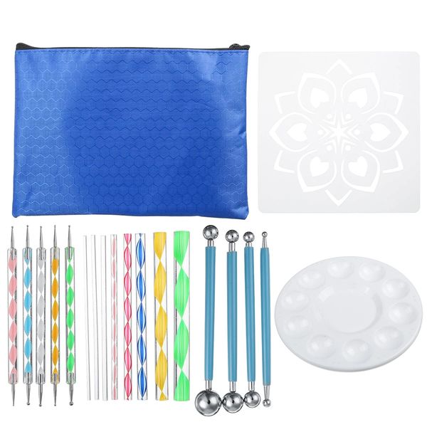 20pcs mandala dotting tools set rock painting kit nail art pen paint stencil, Silver
20pcs mandala dotting tools set rock painting kit nail art pen paint stencil, Silver
