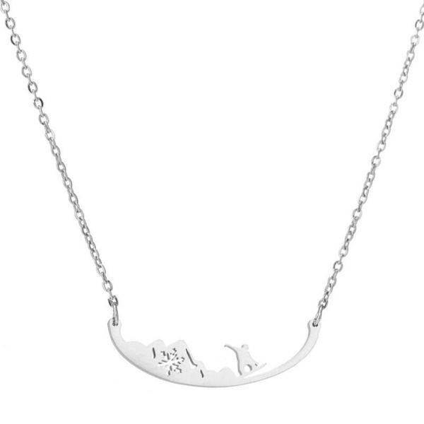 chokers snowboard necklace sweet stainless steel hollowed-out snowflake pendant christmas clavicle chain, Golden;silver
chokers snowboard necklace sweet stainless steel hollowed-out snowflake pendant christmas clavicle chain, Golden;silver