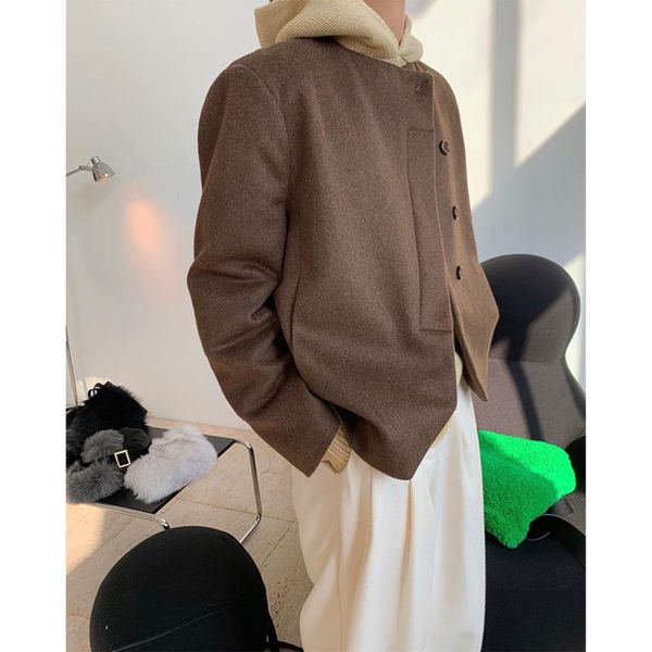 women's wool & blends women wollen trench blend coat winter woolen loose and thin wild warm thick, Black
women's wool & blends women wollen trench blend coat winter woolen loose and thin wild warm thick, Black