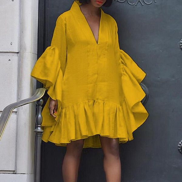 casual dresses women loose shirt elegant classy office ladies summer lace up 2021 oversized large size xxxl fashion african female, Black;gray
casual dresses women loose shirt elegant classy office ladies summer lace up 2021 oversized large size xxxl fashion african female, Black;gray