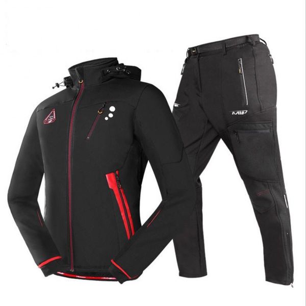 racing sets autumn winter fleece riding suit anti splash wind proof rainproof breathable warm cycling outdoor equipment, Black;blue
racing sets autumn winter fleece riding suit anti splash wind proof rainproof breathable warm cycling outdoor equipment, Black;blue